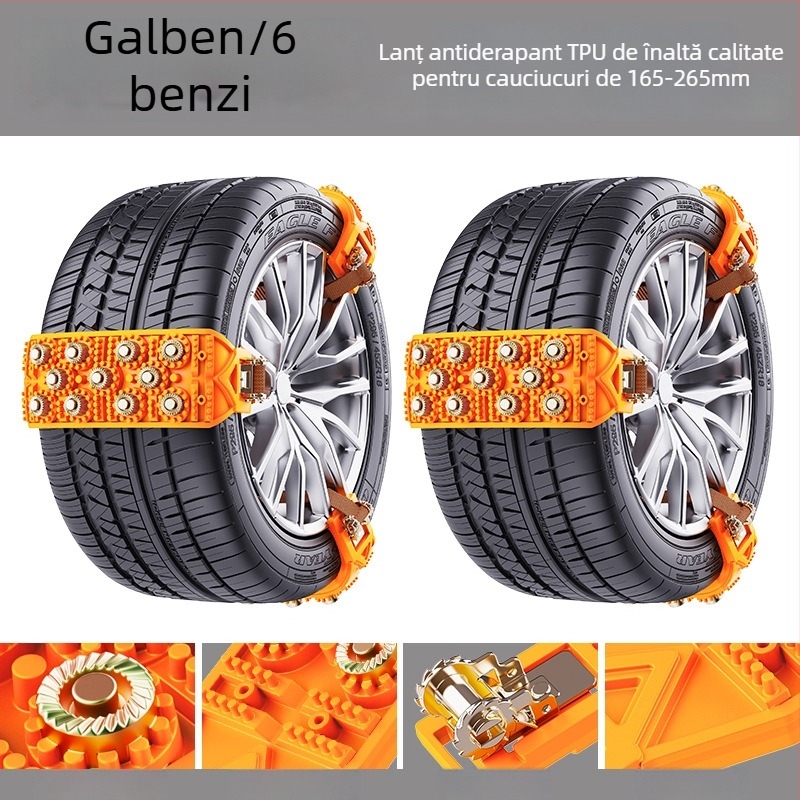 Verigi antiderapaj auto Xueshunda, universale pentru zapada, model Xsd-atn-11 steel bowl, material cauciuc, potrivite pentru sedan, off-road, van, MPV, pickup