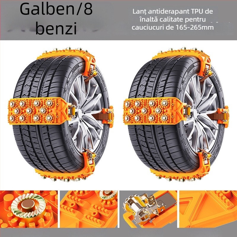 Verigi antiderapaj auto Xueshunda, universale pentru zapada, model Xsd-atn-11 steel bowl, material cauciuc, potrivite pentru sedan, off-road, van, MPV, pickup