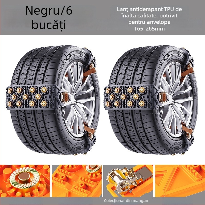 Verigi antiderapaj auto Xueshunda, universale pentru zapada, model Xsd-atn-11 steel bowl, material cauciuc, potrivite pentru sedan, off-road, van, MPV, pickup