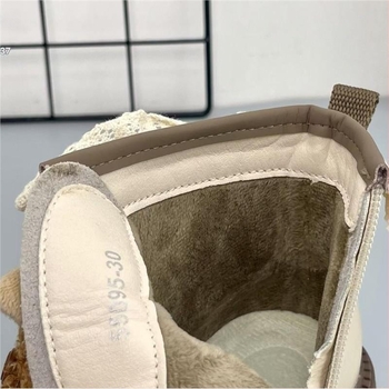 Ghete Martin pentru fete, iarnă, încălțăminte casual pentru copii în stil deșert, partea superioară din piele artificială, talpă din cauciuc, model monocrom, lansare toamnă 2025