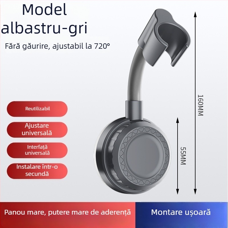 Suport pentru duș cu montaj pe bază adezivă, din oțel inox, fără găuri, stil Nou Chinezesc