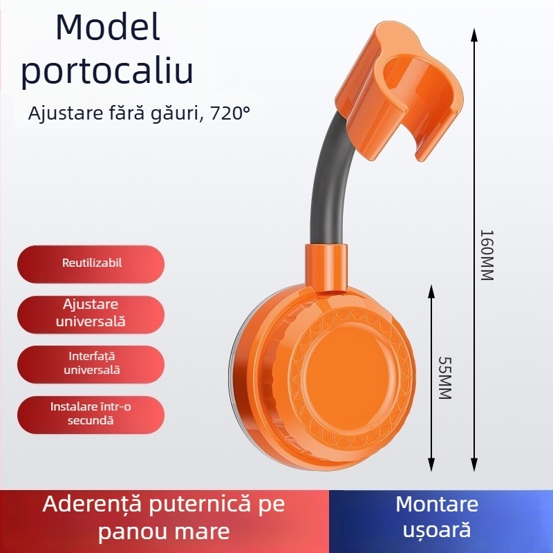 Suport pentru duș cu montaj pe bază adezivă, din oțel inox, fără găuri, stil Nou Chinezesc