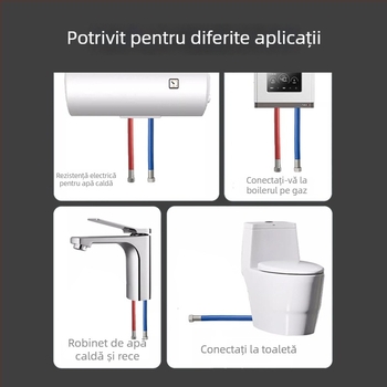 Conductă de apă din oțel inoxidabil 304, cu înveliș PVC, cu pereți groși, rezistentă la explozie și la arderi pentru apă caldă și rece
