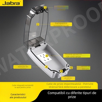 Priză întrerupătoare impermeabil exterior, 16A, montaj pe perete, 3C certificată, tensiune 50–440V