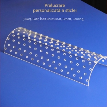 Elfa Quartz țeavă din sticlă de cuarț curbată perforată, capac de grătar pentru aragaz cu gaz – rezistență la temperaturi înalte și coroziune