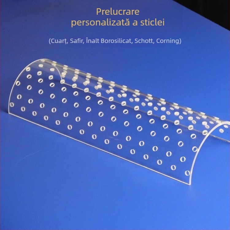 Elfa Quartz țeavă din sticlă de cuarț curbată perforată, capac de grătar pentru aragaz cu gaz – rezistență la temperaturi înalte și coroziune