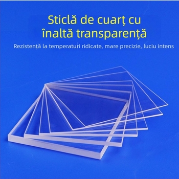 Foaie din sticlă de cuarț pentru fereastra de observație la temperaturi înalte, transparență ridicată, calitate optică, personalizabil