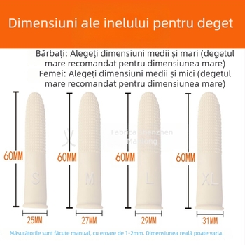 Acoperire pentru deget din latex, textură antiderapantă, design îngroșat, pachet de 100 bucăți