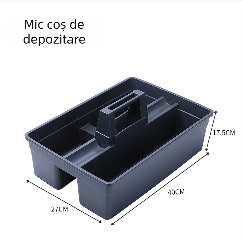 Coș de depozitare din plastic, stil Japonez, model AF08405, 15 bucăți, White clouds