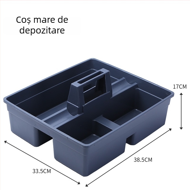 Coș de depozitare din plastic, stil Japonez, model AF08405, 15 bucăți, White clouds