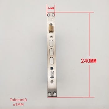 Corp de încuietoare pentru mânerul de ușă de securitate — cu bolturi duble, modelul 8518, construcție din fier + oțel inoxidabil, 650 g, stil modern minimalist