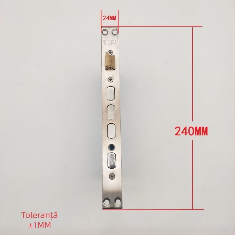 Corp de încuietoare pentru mânerul de ușă de securitate — cu bolturi duble, modelul 8518, construcție din fier + oțel inoxidabil, 650 g, stil modern minimalist