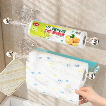 Raft de bucătărie cu ventuze pentru șervețele și role, montat pe perete, fără găuri (Material: Plastic; Brand: Matsumoto; Etichetă privată licențiată: Da; Stil: Light Luxury; Ambalare: 35 buc.)