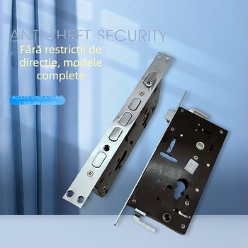 Corp de închidere pentru ușă Buyang – corp cu mâner de încuietoare, metal, pentru uși anti-furt, vile și uși din lemn, stil modern minimalist (Brand: Buyang; Tip: încuietoare cu mâner; Material: Fier; Domeniu: uși anti-furt/vile/lemn; Stil: modern minimali