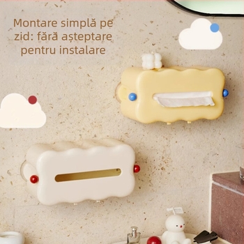 Xingyang Cutie de șervete de perete cu ventuză, fără găuri, ABS/metal/TPU, multifuncțional