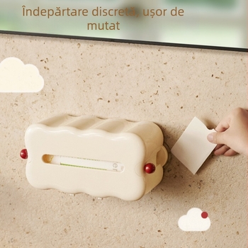 Xingyang Cutie de șervete de perete cu ventuză, fără găuri, ABS/metal/TPU, multifuncțional