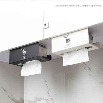 Cutie pentru șervete de bucătărie din oțel carbon, model 2008, stil modern minimalist, potrivită pentru șervete de hârtie detașabile