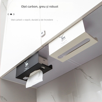 Cutie pentru șervete de bucătărie din oțel carbon, model 2008, stil modern minimalist, potrivită pentru șervete de hârtie detașabile