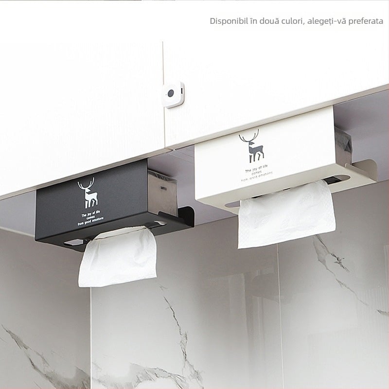 Cutie pentru șervete de bucătărie din oțel carbon, model 2008, stil modern minimalist, potrivită pentru șervete de hârtie detașabile