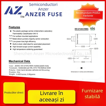 Diodă Schottky, SMD, SS24/SK24, 2A/40V, pachet SMA/SMAF/SMB