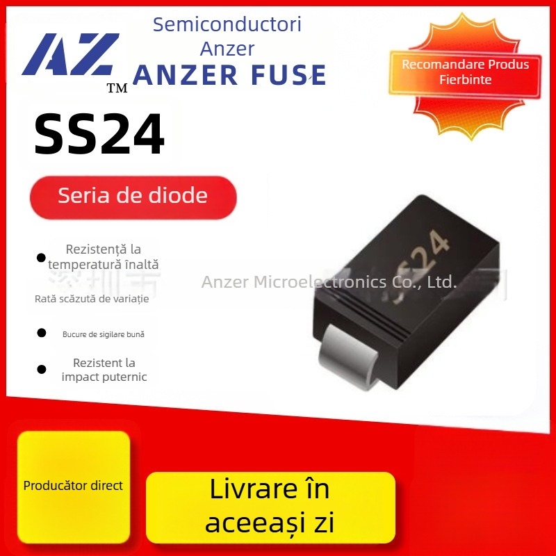 Diodă Schottky, SMD, SS24/SK24, 2A/40V, pachet SMA/SMAF/SMB