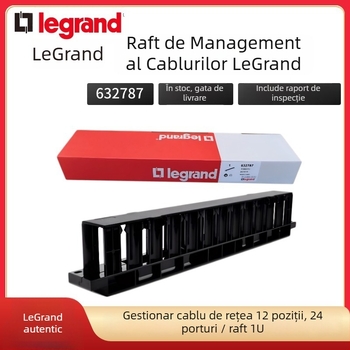 Rack de gestionare a cablurilor Legrand – organizator de cabluri de rețea cu 24 de poziții pentru camera de servere (Model 632787)