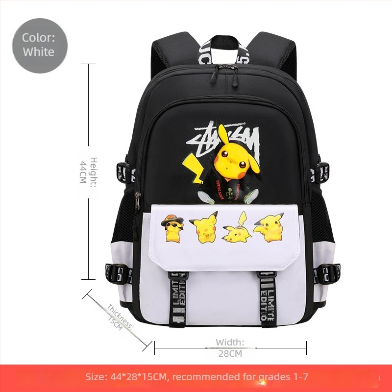 Rucsac cu trolier pentru școala primară, unisex, cu șase roți pentru urcarea scărilor, mâner detașabil, material Oxford, model anime, Xin zhuorun