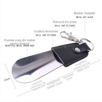 AD202 Clește pentru pantofi din oțel inoxidabil, breloc cu detaliu din piele | Stil: figură, casual zilnic; Brand: Auspicious Foot; Sezoane: vară, iarnă, primăvară, toamnă