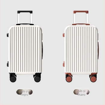 Valiză de călătorie ABS+PC, deschidere cu fermoar, roți universale, încuietoare cu combinație obișnuită, căptușeală Oxford