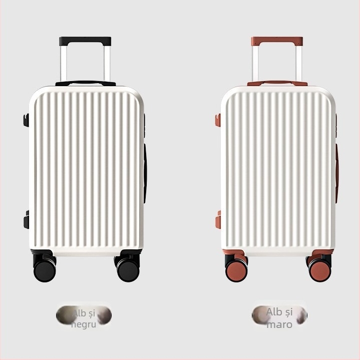 Valiză de călătorie ABS+PC, deschidere cu fermoar, roți universale, încuietoare cu combinație obișnuită, căptușeală Oxford