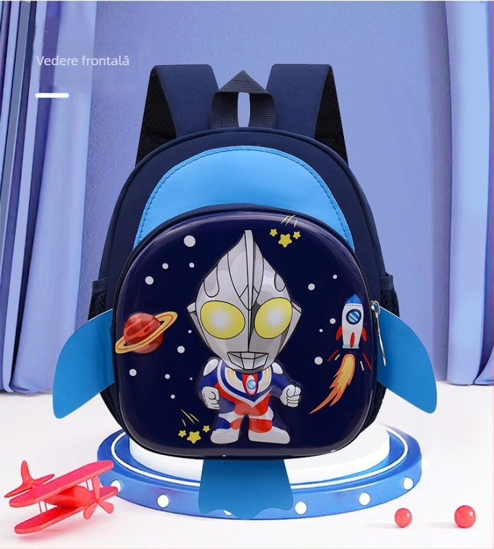 Rucsac pentru copii pentru băieți, Nylon, Reduce încărcarea, Stil copilăresc și drăguț, Curele de umeri curbate, Potrivit pentru grădiniță