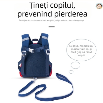 Rucsac pentru copii cu dinozaur desen animat - respirabil, impermeabil, ultraușor, protecție a spatelui, sub 20L