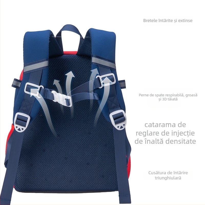 Rucsac pentru copii cu dinozaur desen animat - respirabil, impermeabil, ultraușor, protecție a spatelui, sub 20L