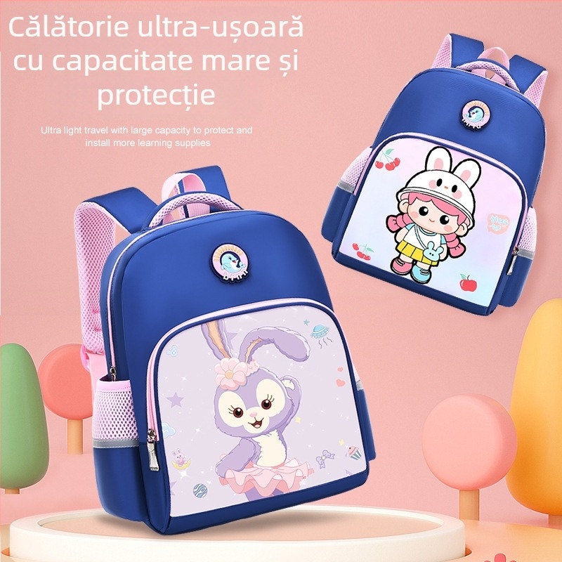 Rucsac pentru grădiniță cu model drăguț de desene animate, unisex, material Oxford, curea de umăr curbată, căptușeală din nailon