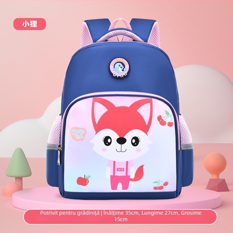 Rucsac pentru grădiniță cu model drăguț de desene animate, unisex, material Oxford, curea de umăr curbată, căptușeală din nailon