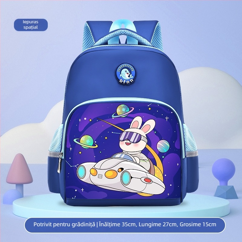 Rucsac pentru grădiniță cu model drăguț de desene animate, unisex, material Oxford, curea de umăr curbată, căptușeală din nailon