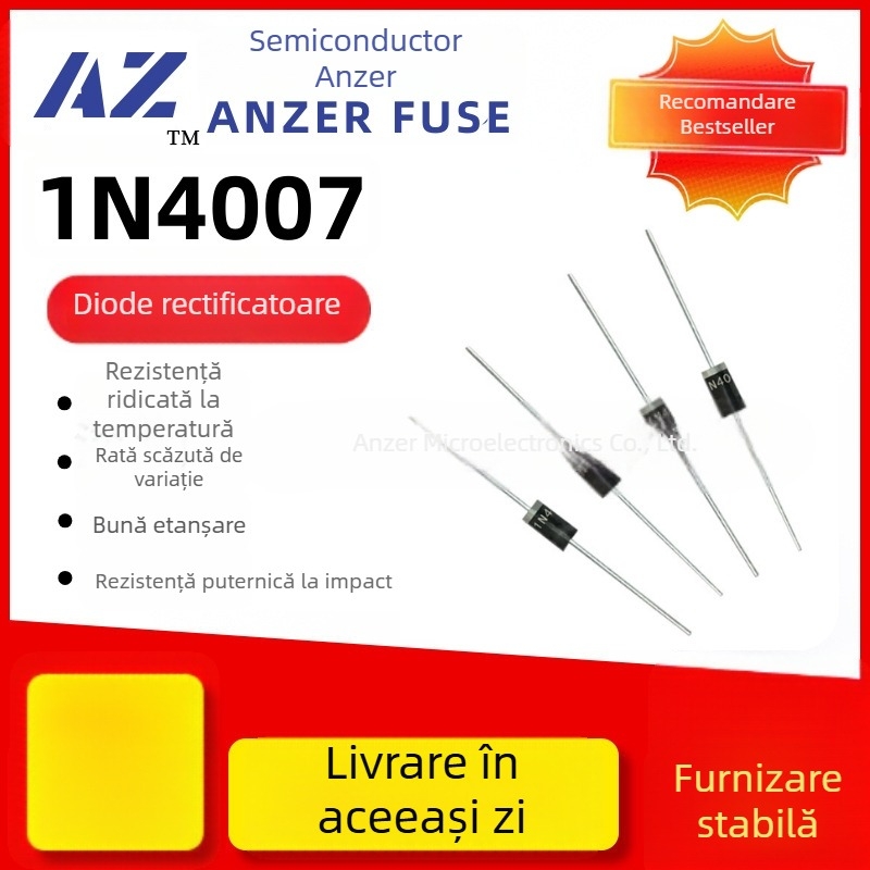 Diodă 1N4007M71A1000Vdo-41 Plug-In redresor, recuperare rapidă, siliciu