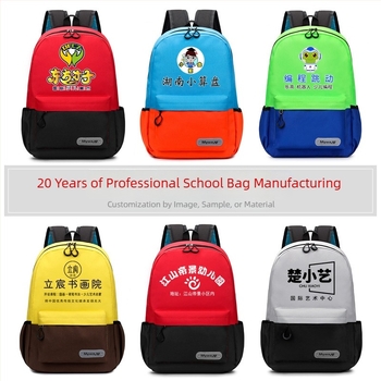 Rucsac pentru copii din pânză cu logo imprimat – Unisex, pentru școala primară, respirabil și rezistent, reduce povara