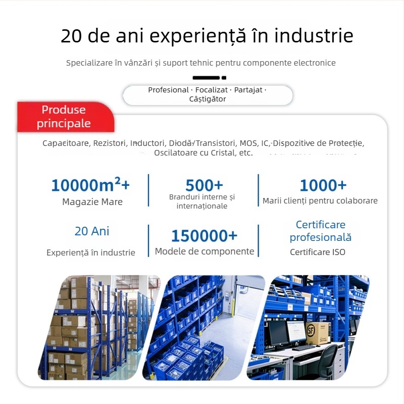 Comandă BOM pentru componente electronice: rezistori, condensatori, tranzistori; mărci: Yageo, Fenghua, Huosheng, Aihua, Changjing; tensiune: 1–10k