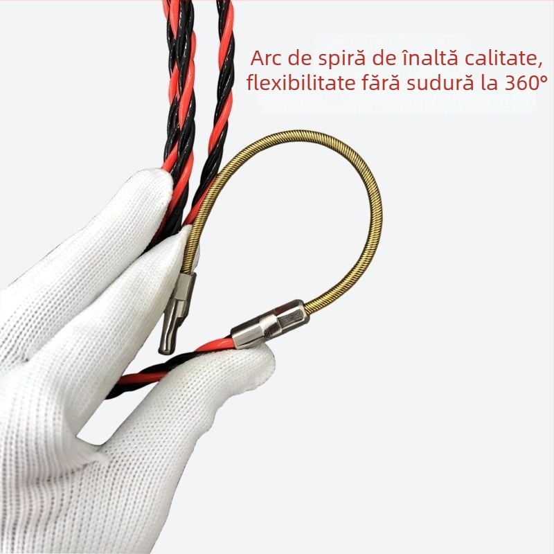 Ghid de cabluri cu trei fire pentru instalații electrice | Ghidare prin pereți și țevi PVC/plastic/metal | Greutate 0,3–0,9 kg