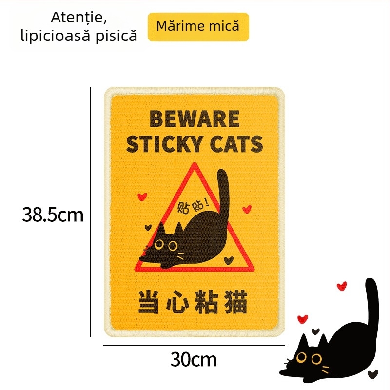 Tablă de zgâriere pentru pisici – vertical montat pe perete, din sisal, 40 bucăți în cutie, stil în trend național