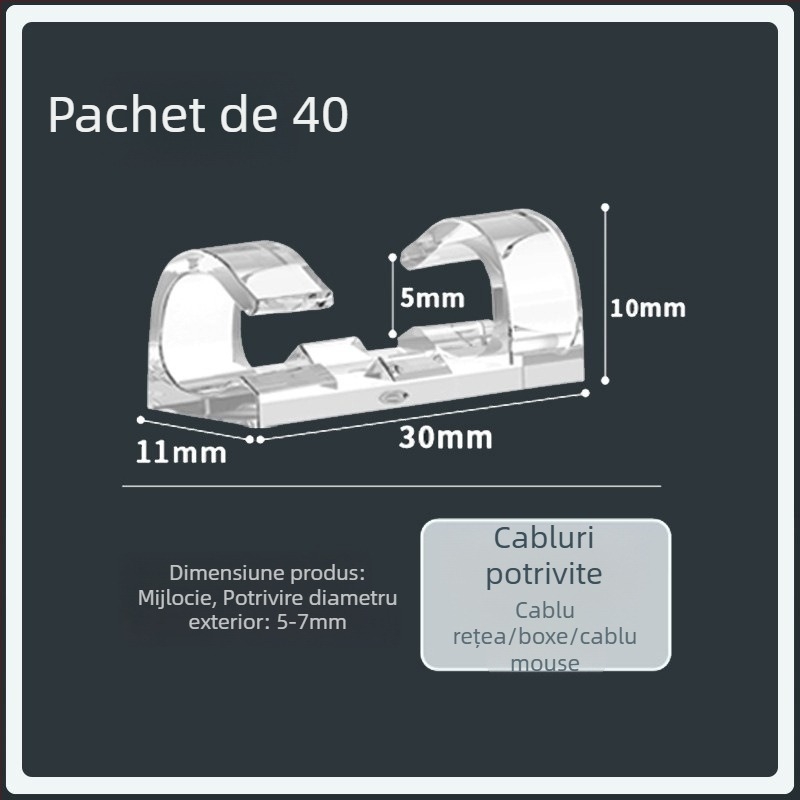 Suport pentru cabluri pentru organizare, din plastic, stil simplu și modern, pentru depozitare pe birou și în dormitor