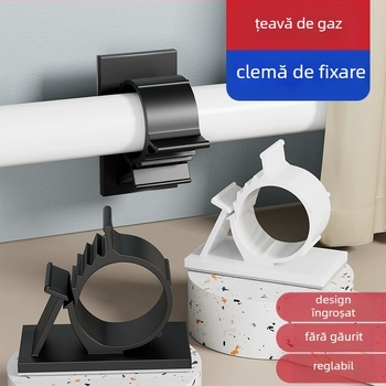Clip autoadeziv pentru țevi și drenaj — Fixare fără găuri, Model: Fixed pipe clamp, Cod produs: Gdgka-1, Material: PVC, Execuție: Regular Fit, Marcă: Neck strength