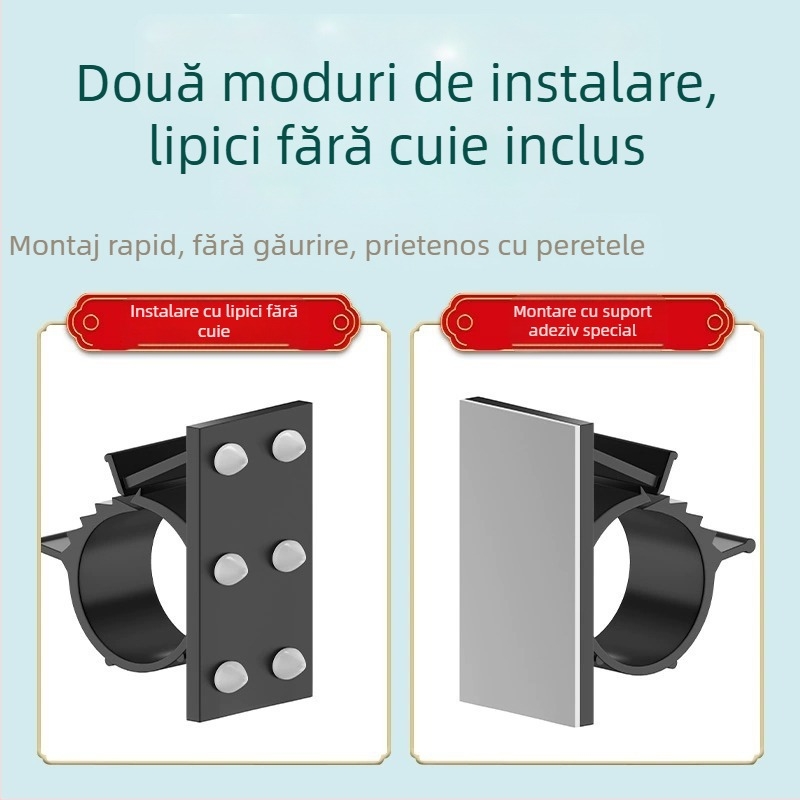 Clip autoadeziv pentru țevi și drenaj — Fixare fără găuri, Model: Fixed pipe clamp, Cod produs: Gdgka-1, Material: PVC, Execuție: Regular Fit, Marcă: Neck strength