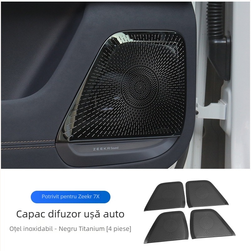 Acoperire din oțel inoxidabil pentru praf la capota frontală și plasă antiinsecte pentru Zeekr 7X, protecție compartiment motor