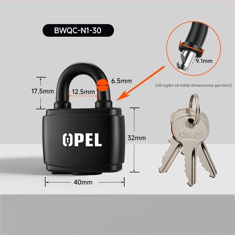 Bwqc-n1 Lacăt cu carcasă impermeabilă — Deschiderea directă, construcție PVC-Fier-Cupru, pentru dulapuri, uși de încăperi și depozite, marcă privată autorizată