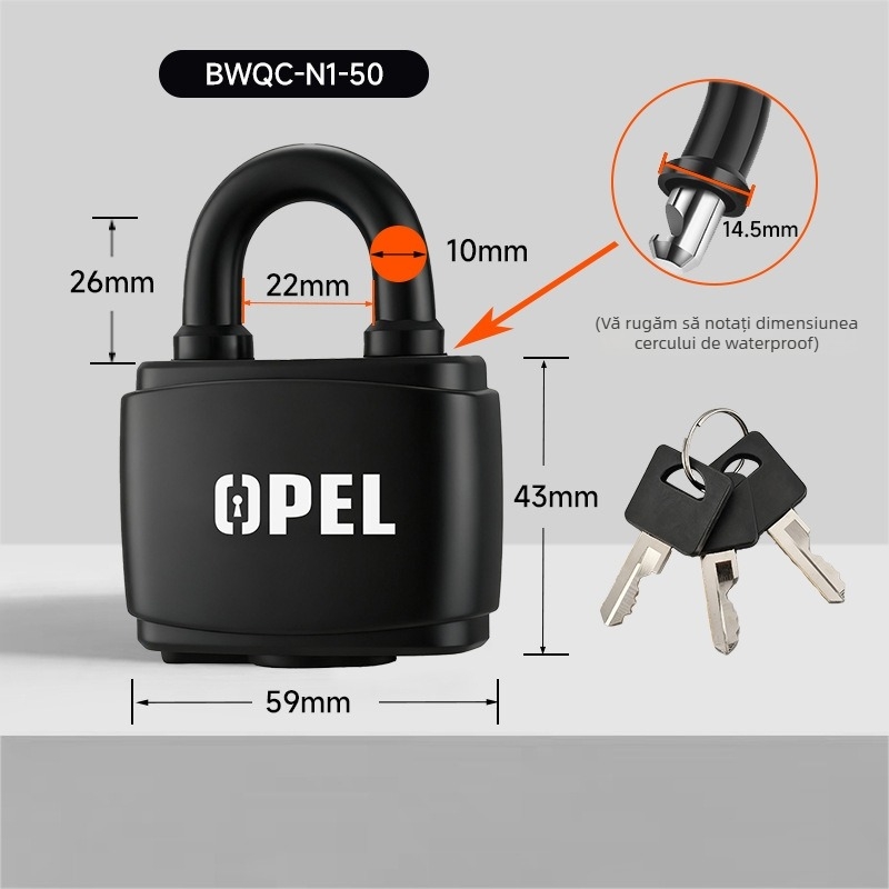 Bwqc-n1 Lacăt cu carcasă impermeabilă — Deschiderea directă, construcție PVC-Fier-Cupru, pentru dulapuri, uși de încăperi și depozite, marcă privată autorizată