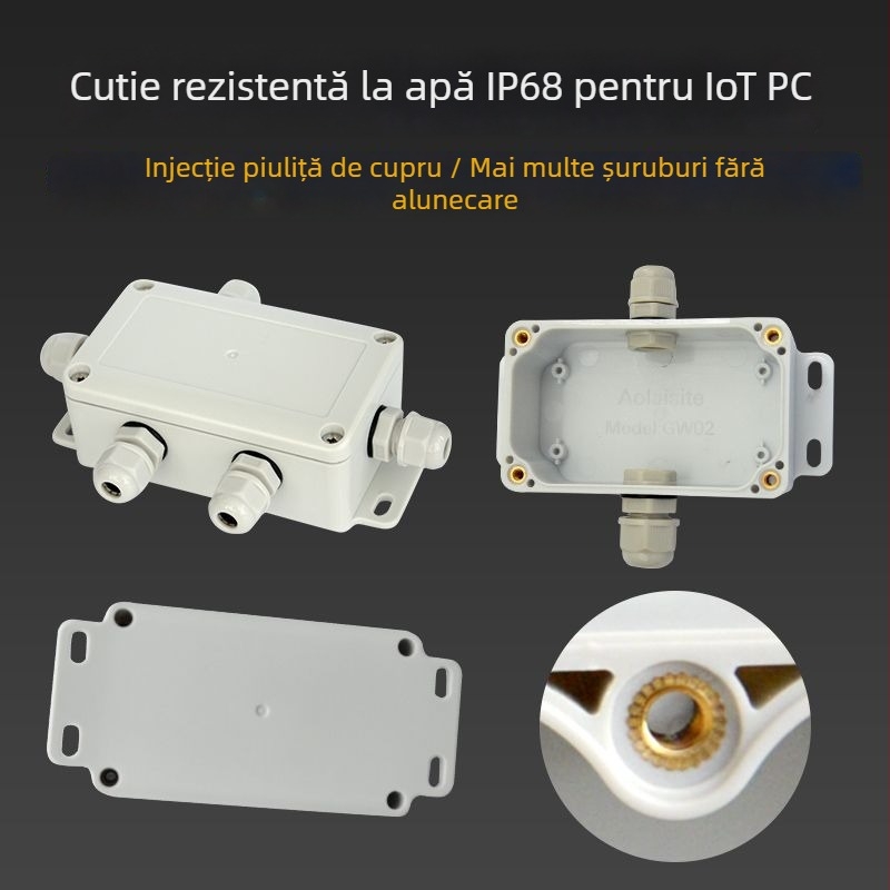 Carcasă din ABS IP68, ignifugă și impermeabilă pentru exterior, cutie de conexiuni etanșă pentru cabluri de monitorizare și iluminat stradal