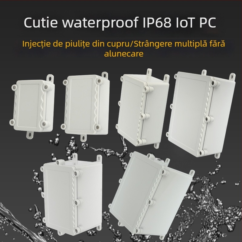 Cutie de conexiune impermeabilă pentru exterior, carcasă din plastic PC pentru control electric și instrumente — AOLAISITE; potrivită pentru cabluri exterioare: iluminare, motoare, controlere, surse de alimentare, aparate