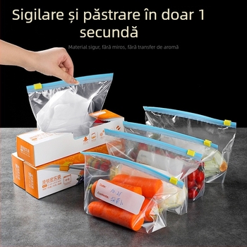 Sac de vid pentru congelator, calitate alimentară PE, îngroșat, auto-sigilant, pentru depozitare la frigider, -60°C până la 100°C, ambalare 15/20/25 bucăți